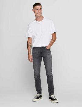 Vaquero Only & Sons 'Warp Skinny' Gris Hombre