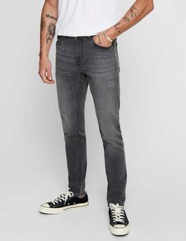 Vaquero Only & Sons 'Warp Skinny' Gris Hombre