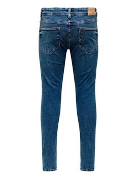 Vaquero Only & Sons 'Warp' Skinny Azul Medio