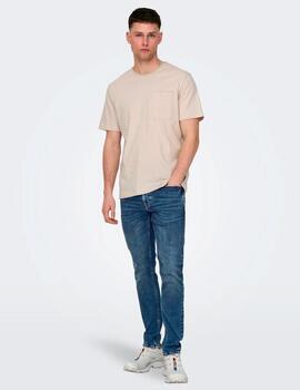 Vaquero Only & Sons 'Warp' Skinny Azul Medio