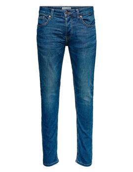 Vaquero Only & Sons 'Loom' Slim Fit Blue Denim