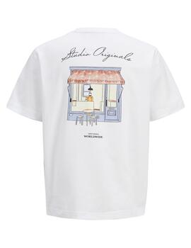 Camiseta Jack & Jones 'Lington' Blanco Hombre