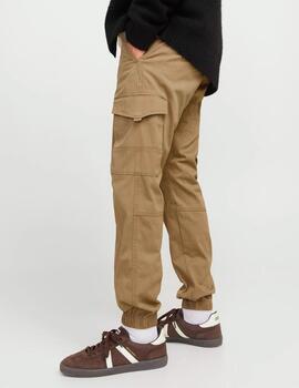 Pantalón Cargo Jack & Jones 'Paul Flake' Marron Claro Hombre