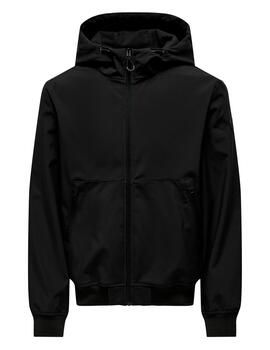 Chaqueta Only & Sons 'Bowie Shoftsell' Bomber Negro Hombre