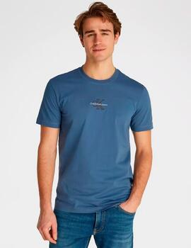 Camiseta Calvin Klein 'Monologo' Azul Indigo Hombre