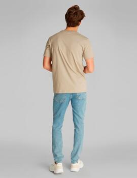 Camiseta Calvin Klein 'Monologo' Beige Hombre