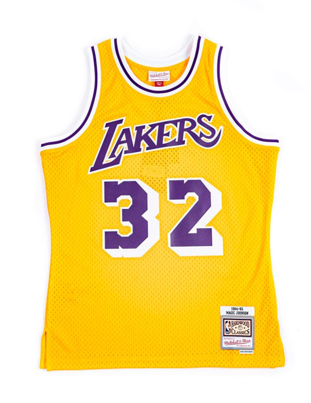 algo láser Tableta Camiseta Mitchell & Ness 'Magic Johnson Lakers' amarillo
