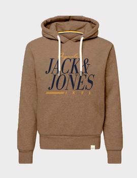 Sudadera Jack & Jones 'Wonder' Capucha Marrón