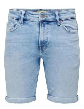 Bermuda Only & Sons 5189 Regular Light Denim