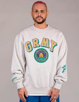 Sudadera Grimey 'Hive' Cuello Redondo Gris