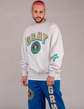 Sudadera Grimey 'Hive' Cuello Redondo Gris