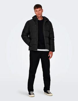 Chaqueta Only&Sons 'Melvin' Capucha Negro