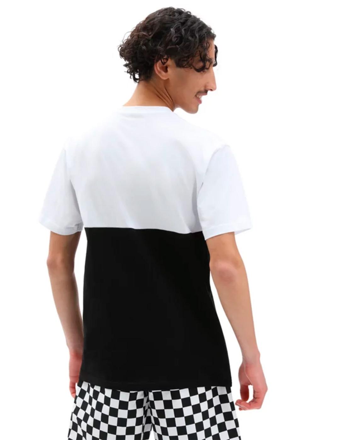 Camiseta Vans Colorblock Negro/Blanco