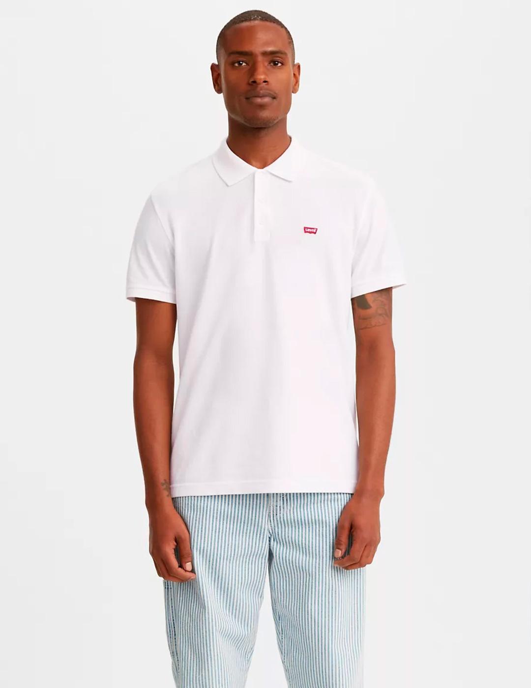 POLO LEVIS LOGO PEQUEÑO BLANCO