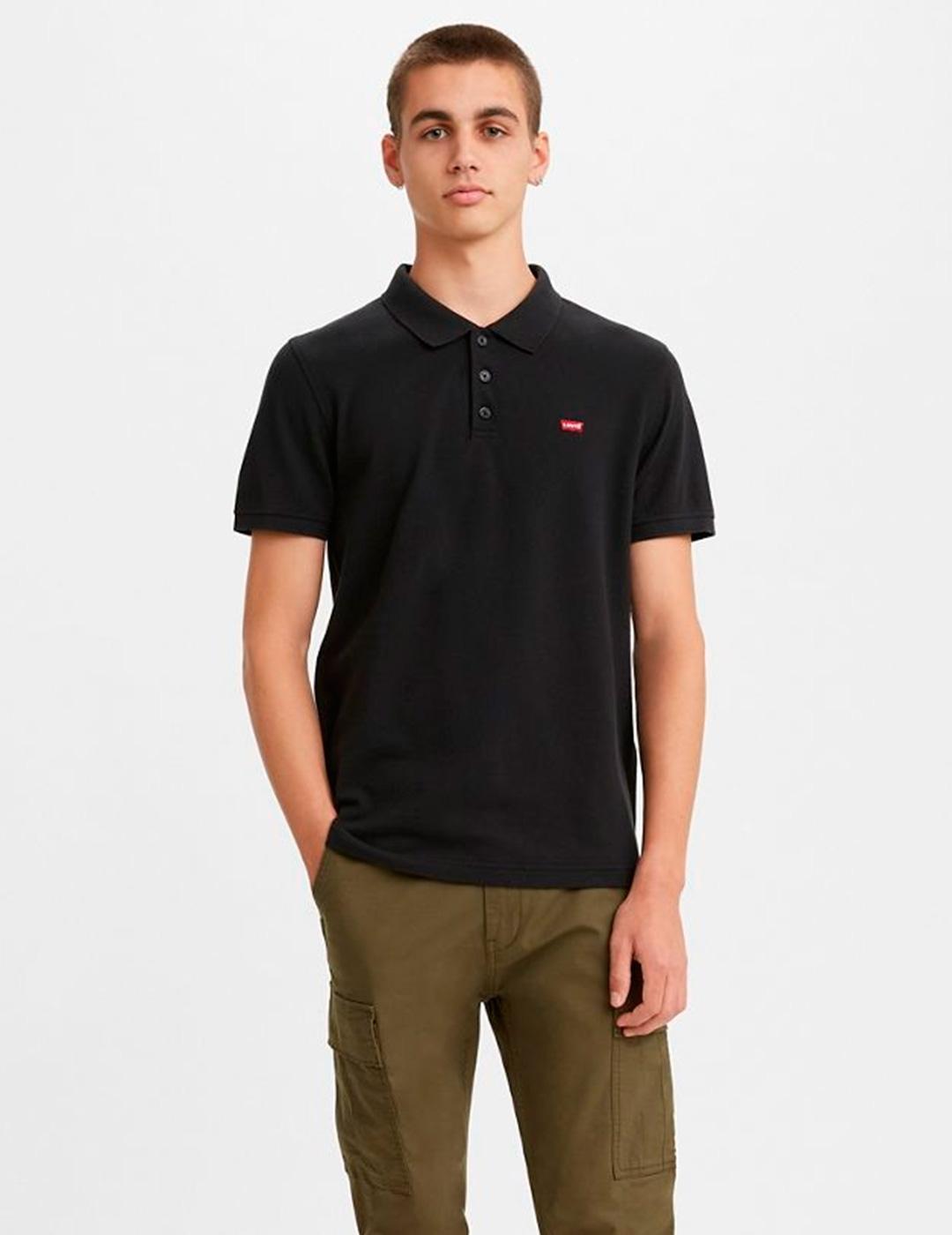 POLO LEVIS LOGO PEQUEÑO NEGRO