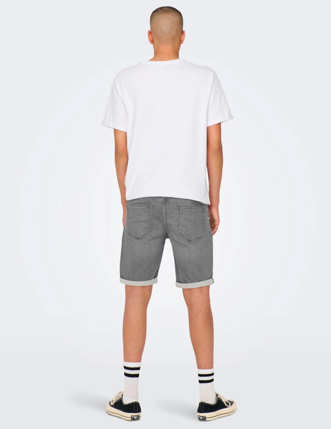 Bermuda Only & Sons Corte Regular Gris