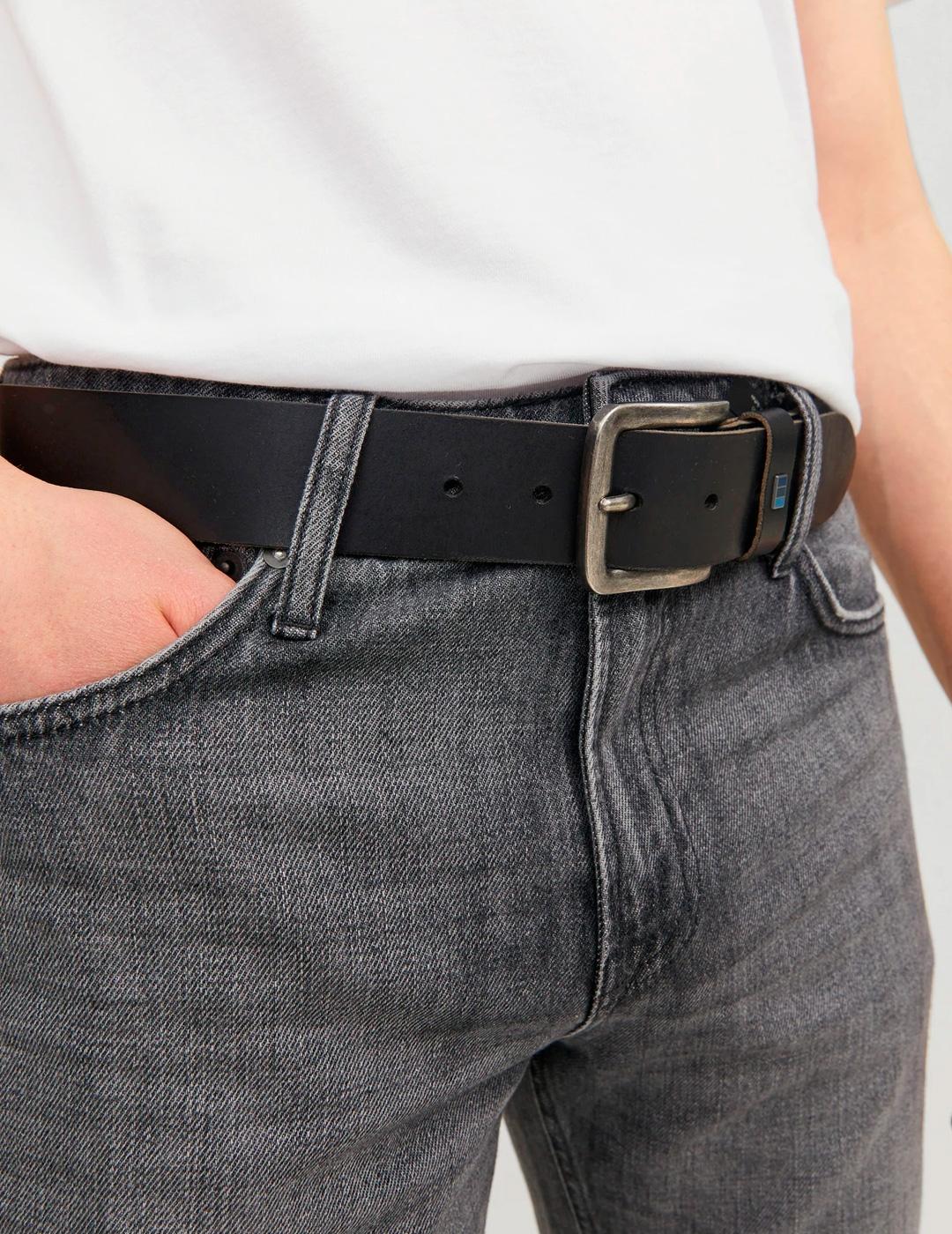 Cinturón Jack & Jones FLAG negro para hombre