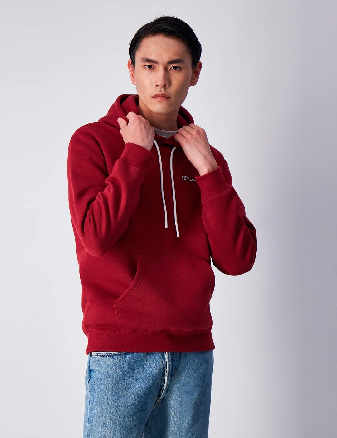 Sudadera Champion 'Legacy' Capucha Rojo Oscuro