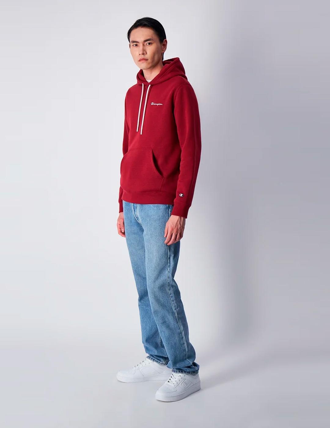 Sudadera Champion 'Legacy' Capucha Rojo Oscuro