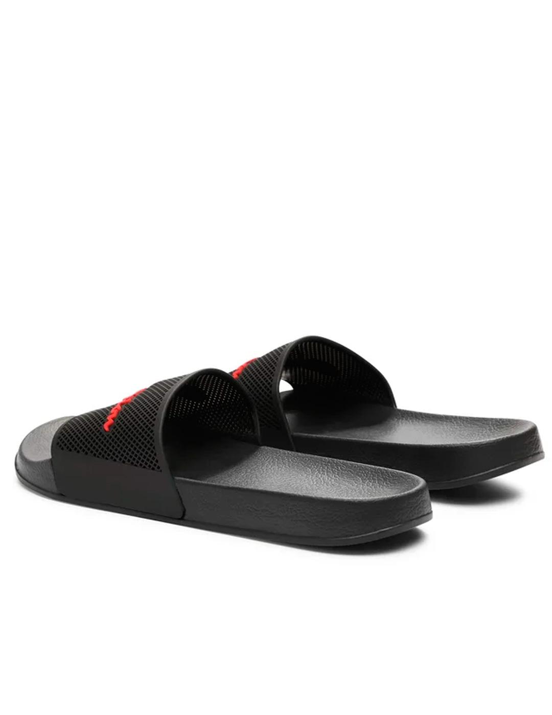 Chancla Champion 'Daytona' Negro/ Rojo