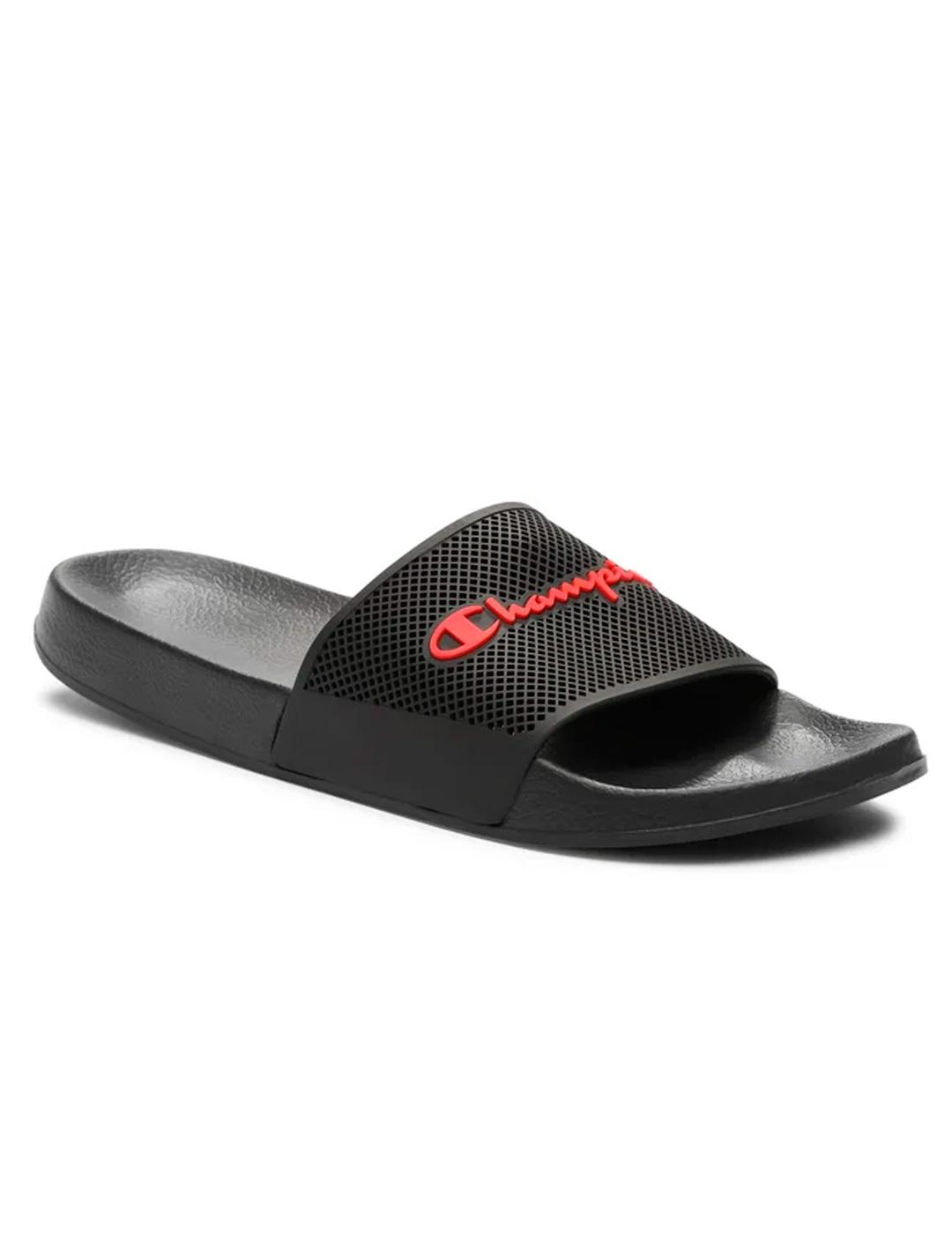 Chancla Champion 'Daytona' Negro/ Rojo