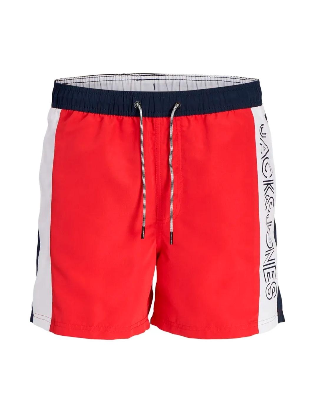 Bañador Jack & Jones 'Fiji Colorblocking' Rojo