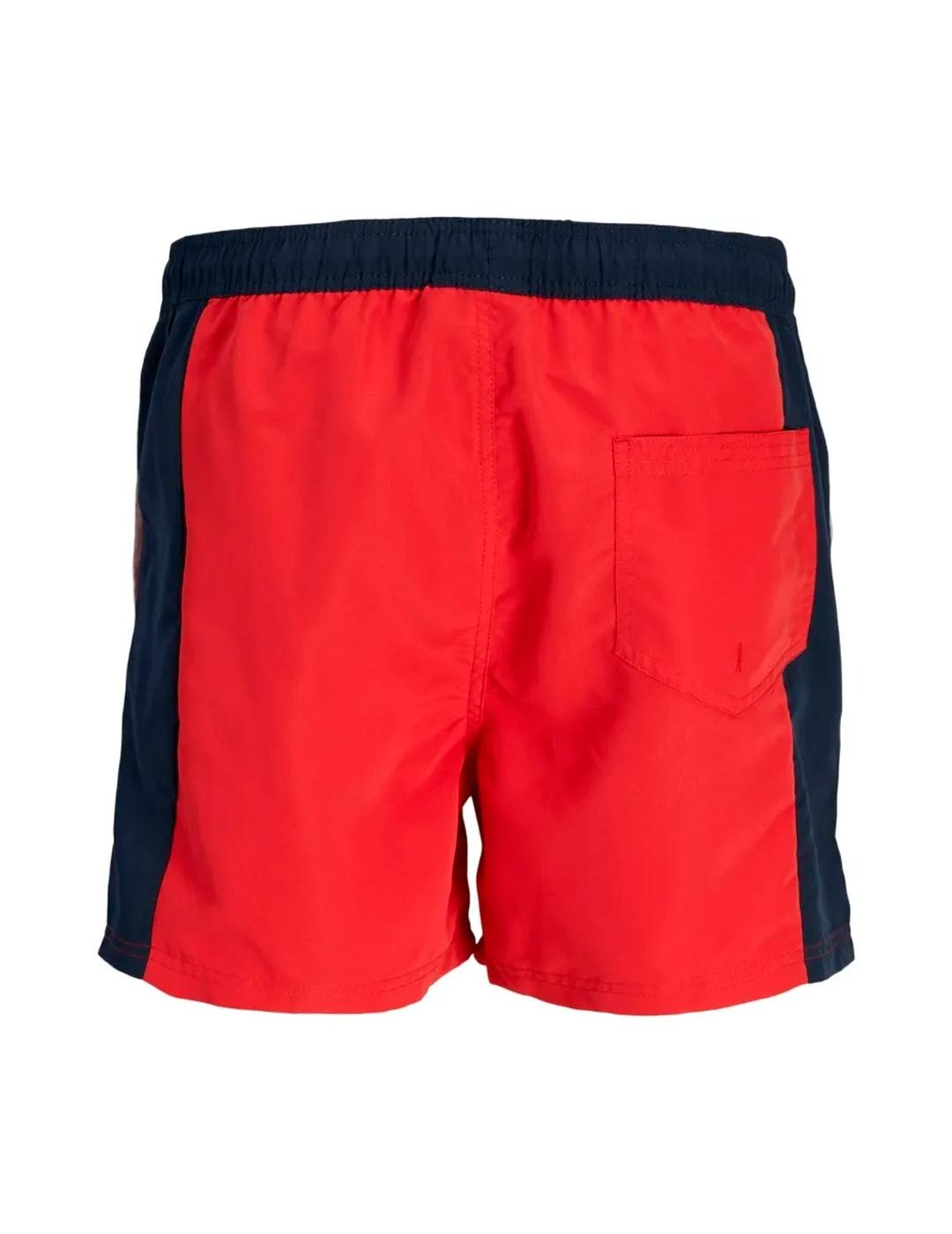 Bañador Jack & Jones 'Fiji Colorblocking' Rojo