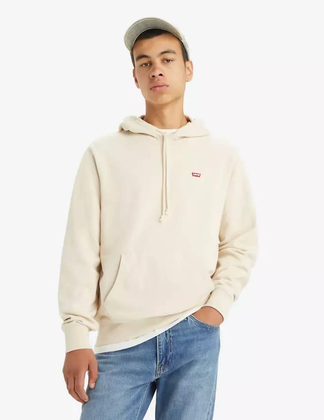 Sudadera Levi’s® ORIGINAL beige con capucha para hombre