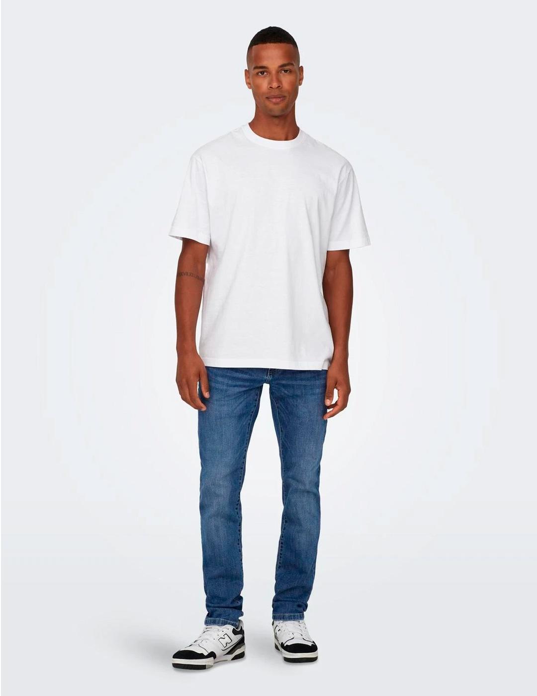 VAQ ONLY & SONS 'WEFT 6755' MEDIUM BLUE DENIM