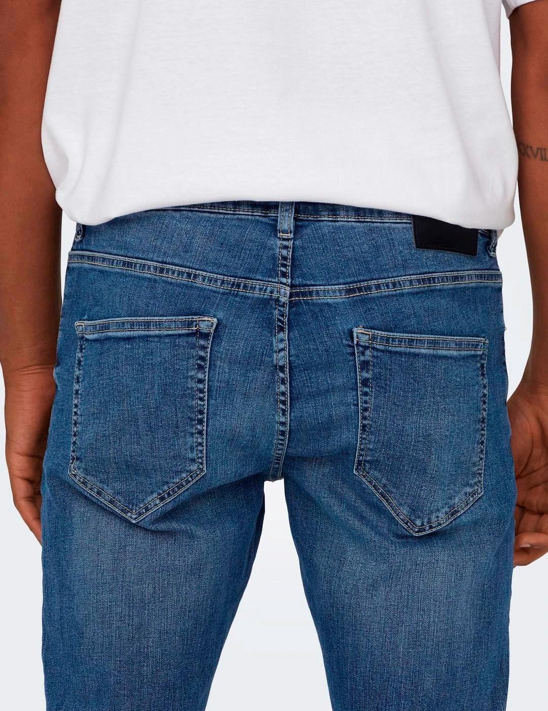 VAQ ONLY & SONS 'WEFT 6755' MEDIUM BLUE DENIM