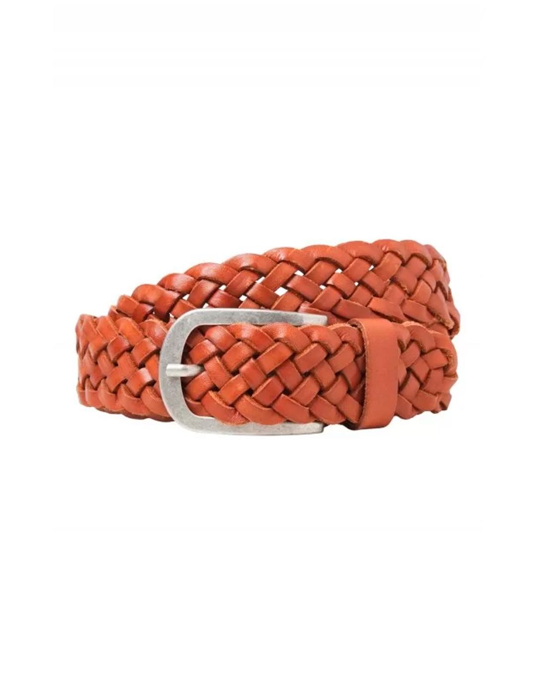 Cinturón Trenzado Jack & Jones 'Lau Braided' Marrón