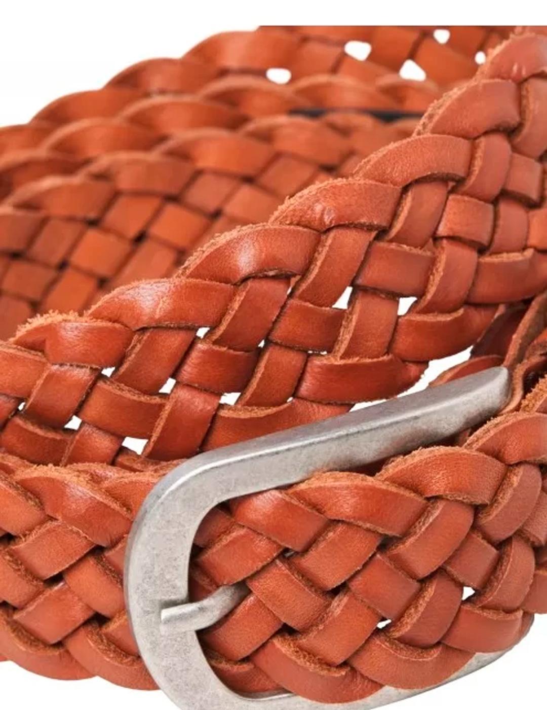 Cinturón Trenzado Jack & Jones 'Lau Braided' Marrón