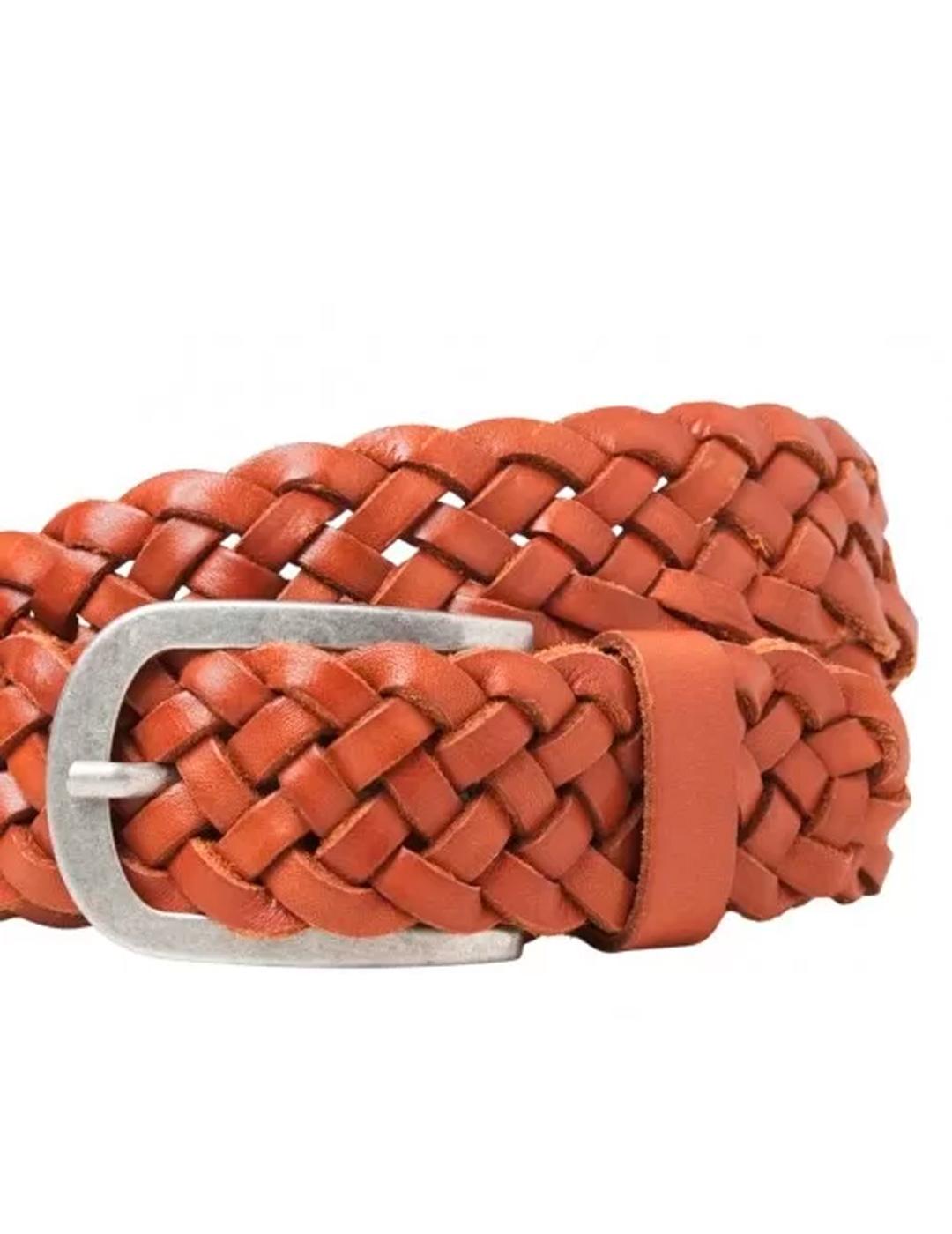 Cinturón Trenzado Jack & Jones 'Lau Braided' Marrón