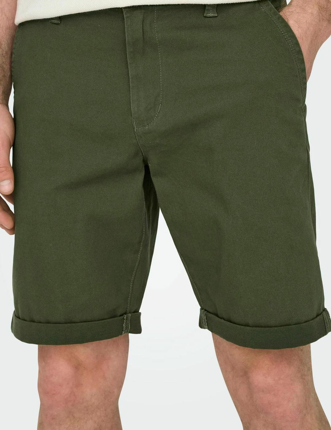 Bermuda Only & Sons PETER verde para hombre