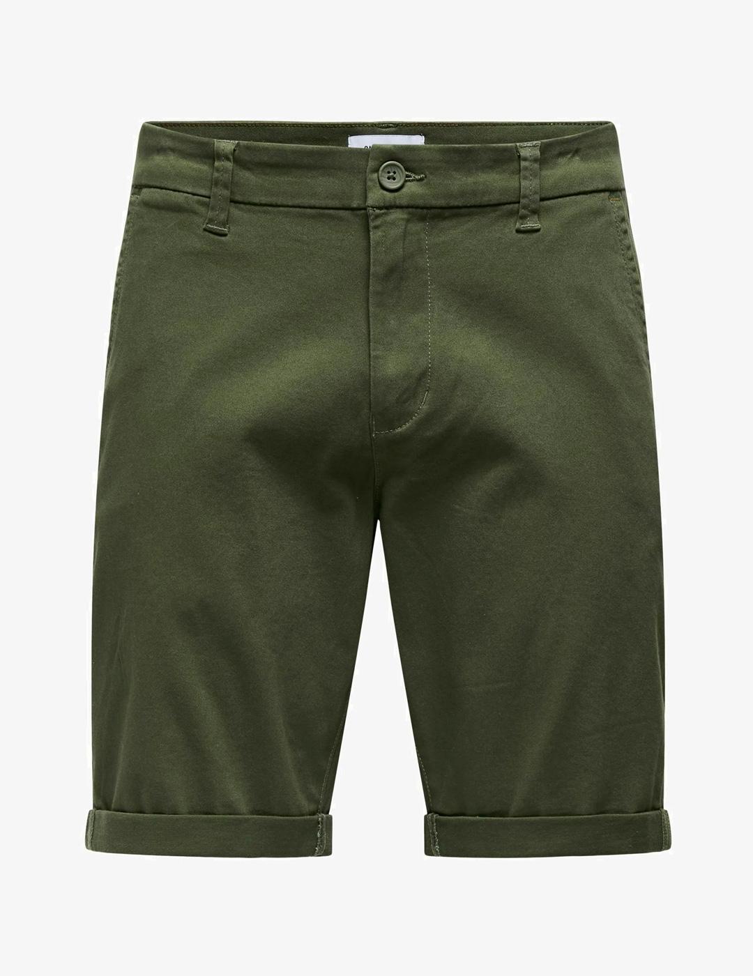 Bermuda Only & Sons PETER verde para hombre
