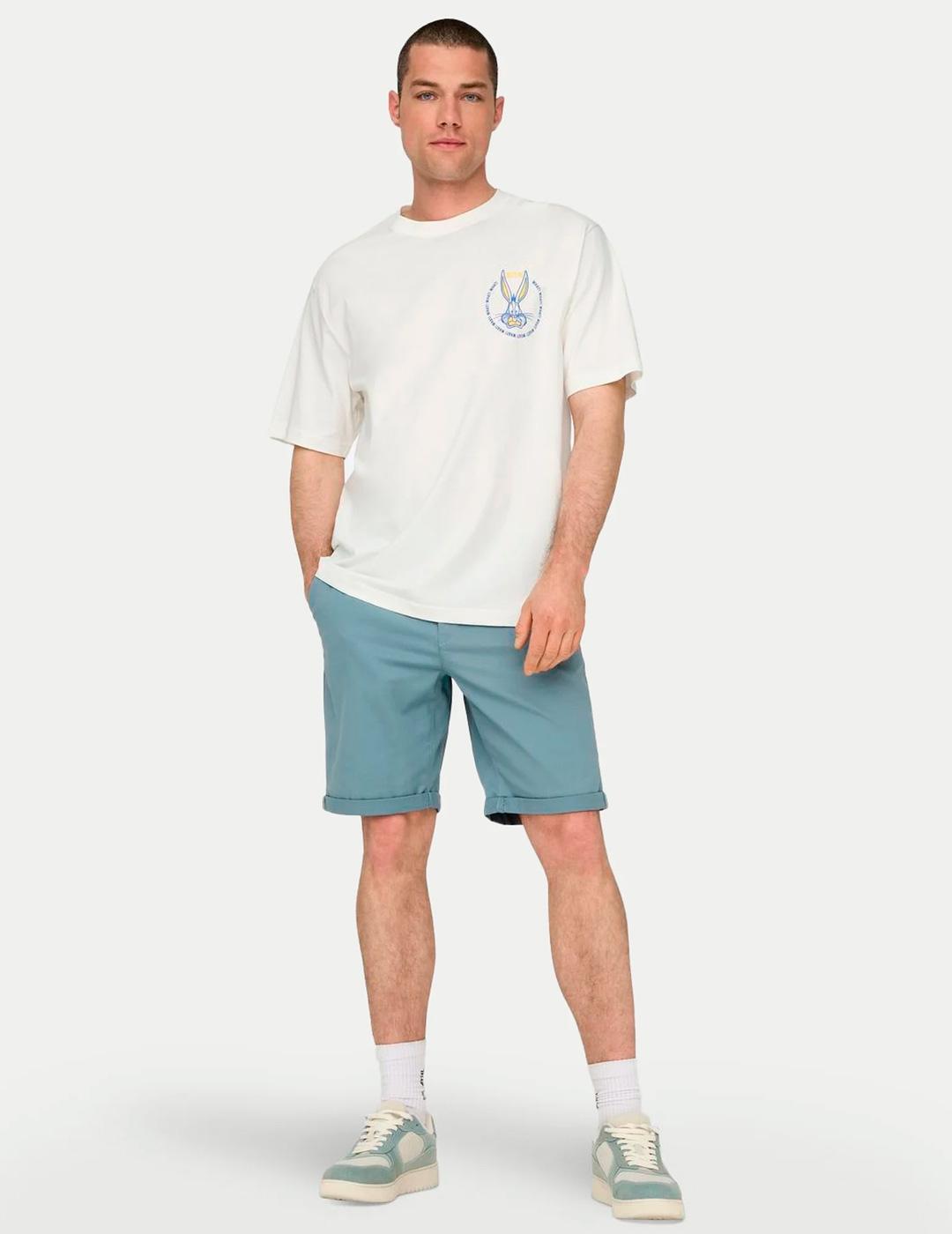 Bermuda Only & Sons PETER azul grisáceo para hombre