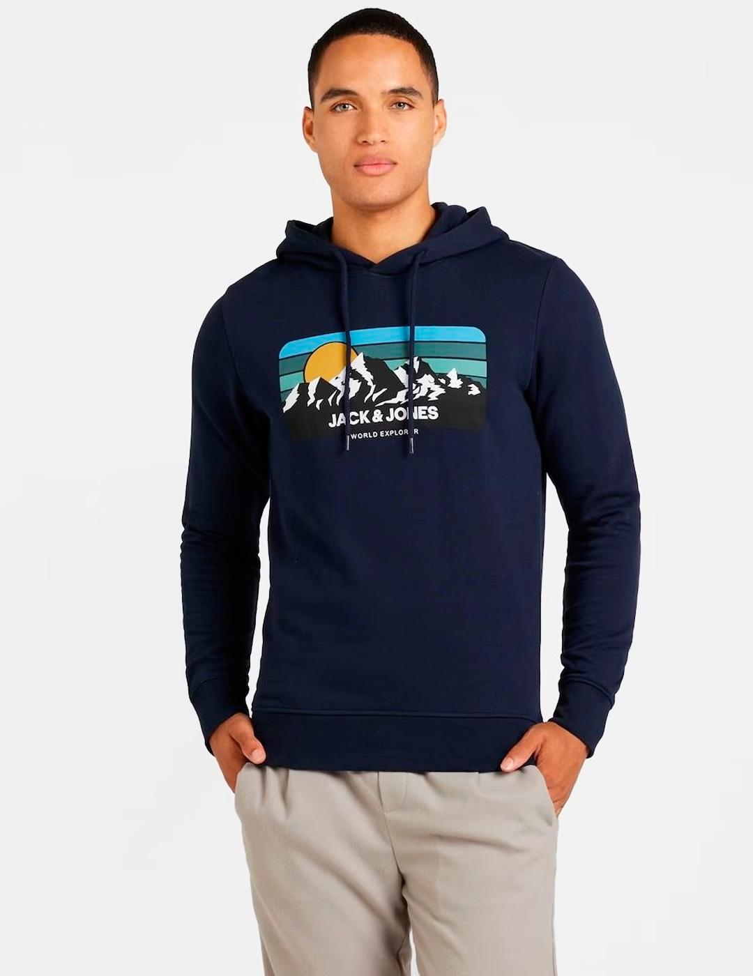 Sudadera Jack & Jones 'Peak' Capucha Marino
