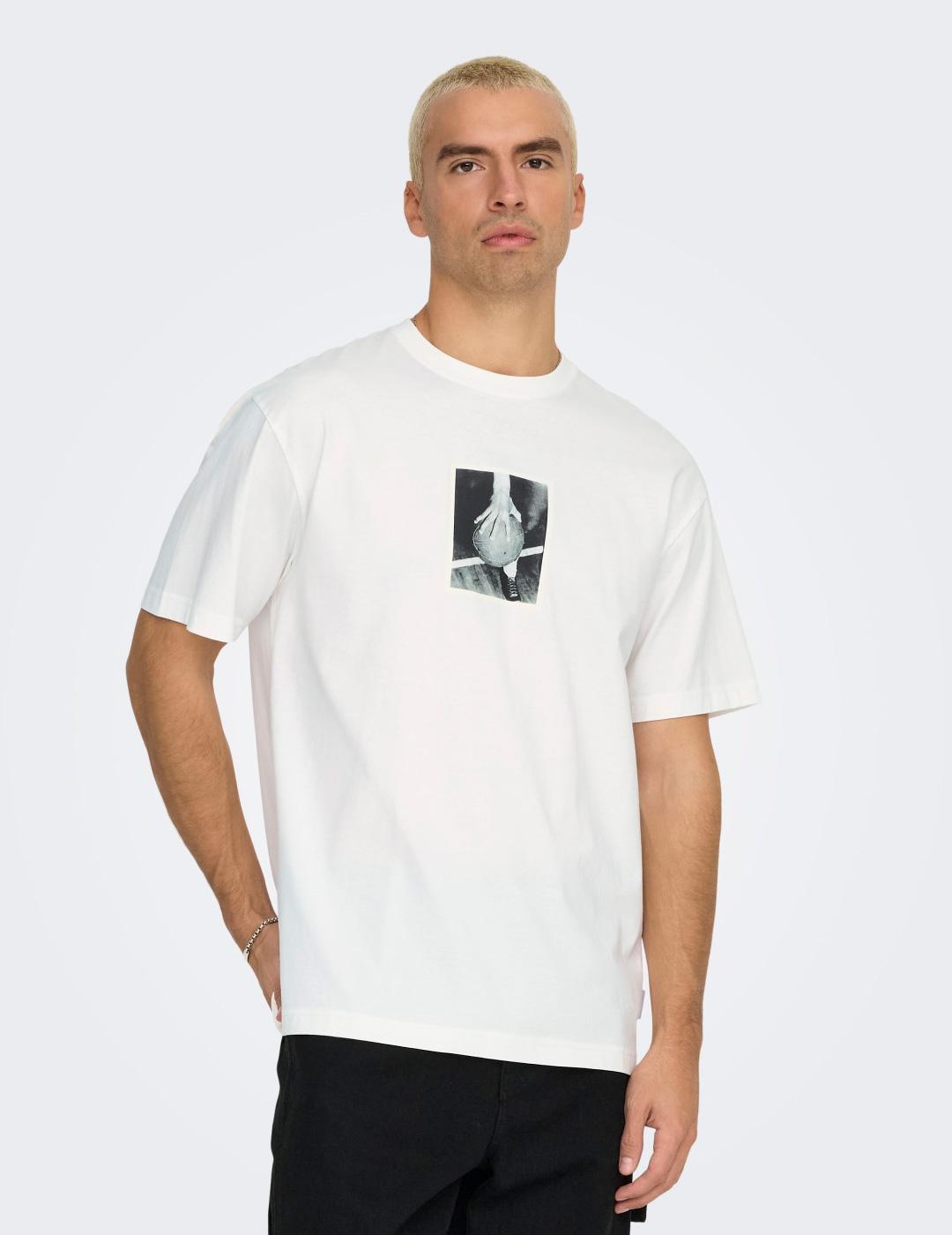 Camiseta Only & Sons 'Dash RLX' Blanco Hombre