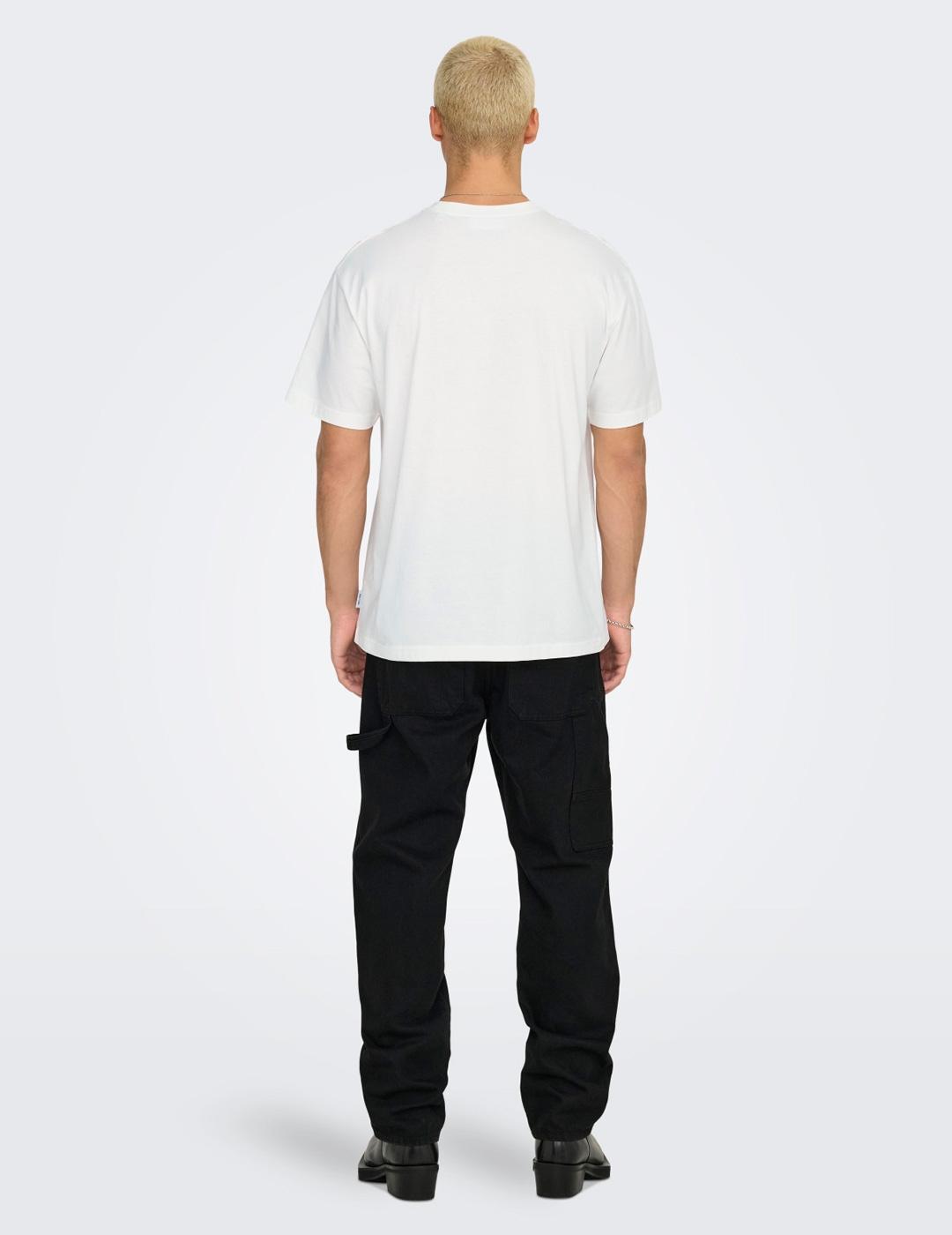 Camiseta Only & Sons 'Dash RLX' Blanco Hombre