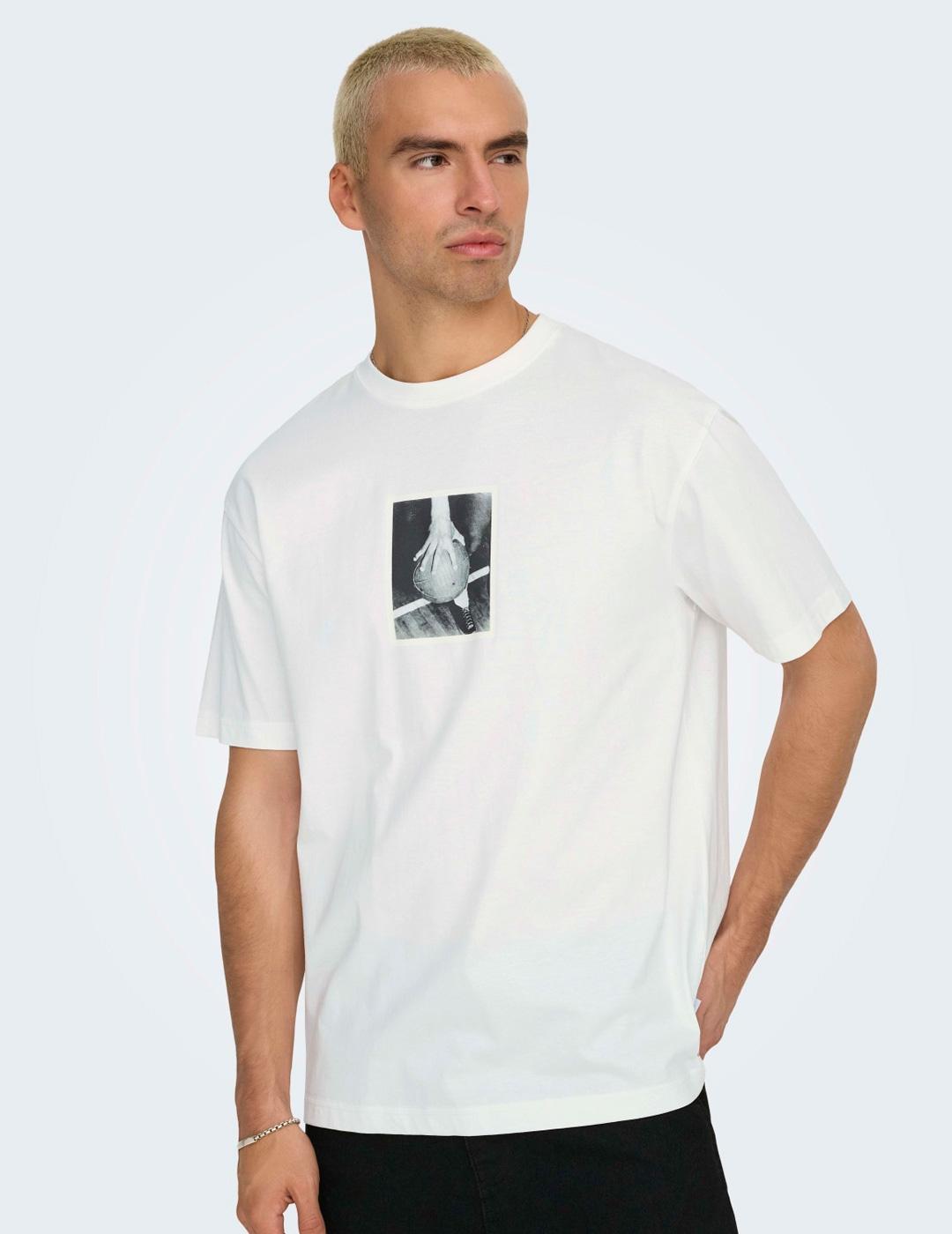 Camiseta Only & Sons 'Dash RLX' Blanco Hombre