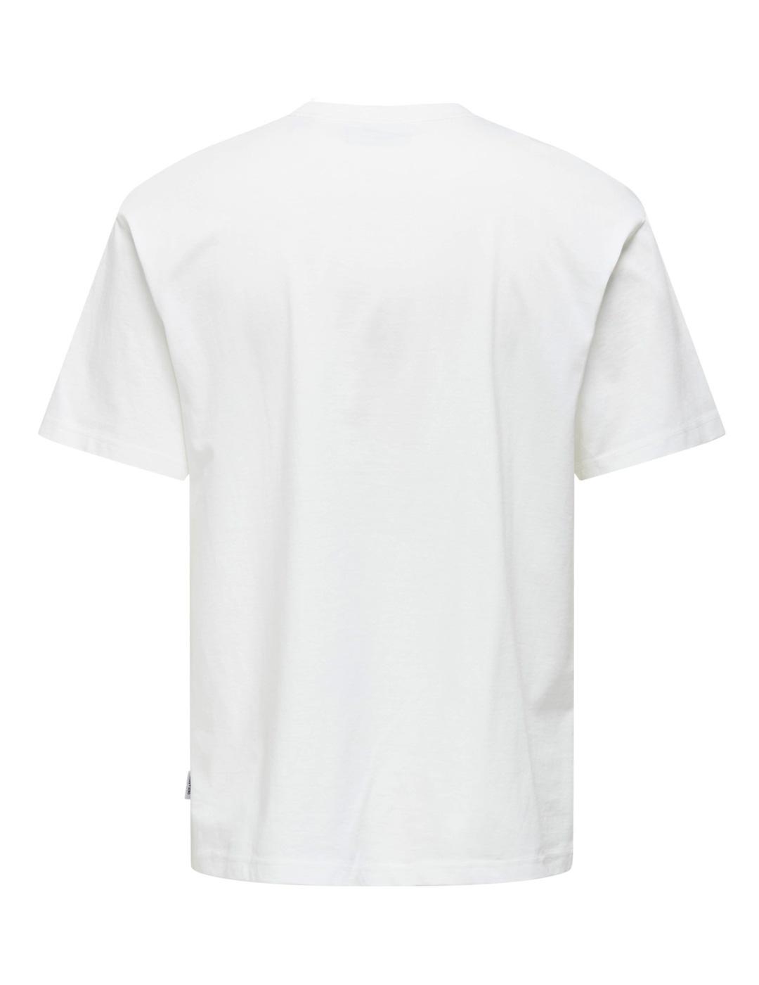 Camiseta Only & Sons 'Dash RLX' Blanco Hombre