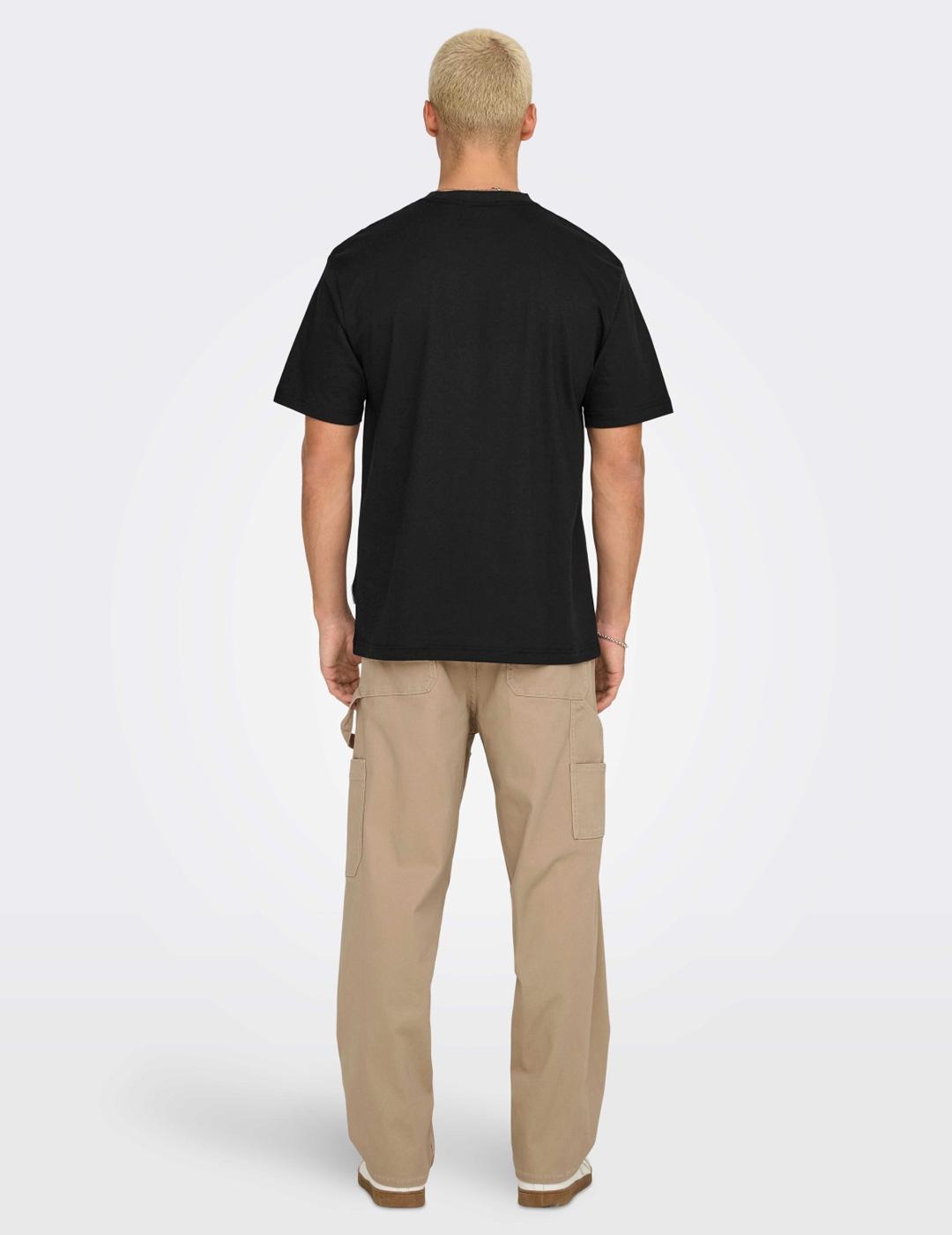 Camiseta Only & Sons 'Dash RLX' Negro Hombre