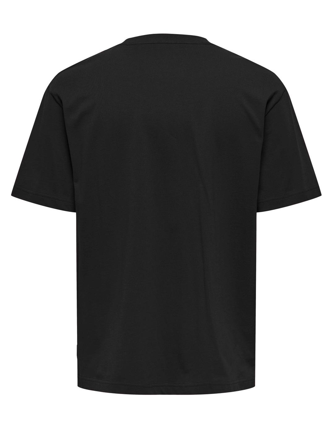 Camiseta Only & Sons 'Dash RLX' Negro Hombre