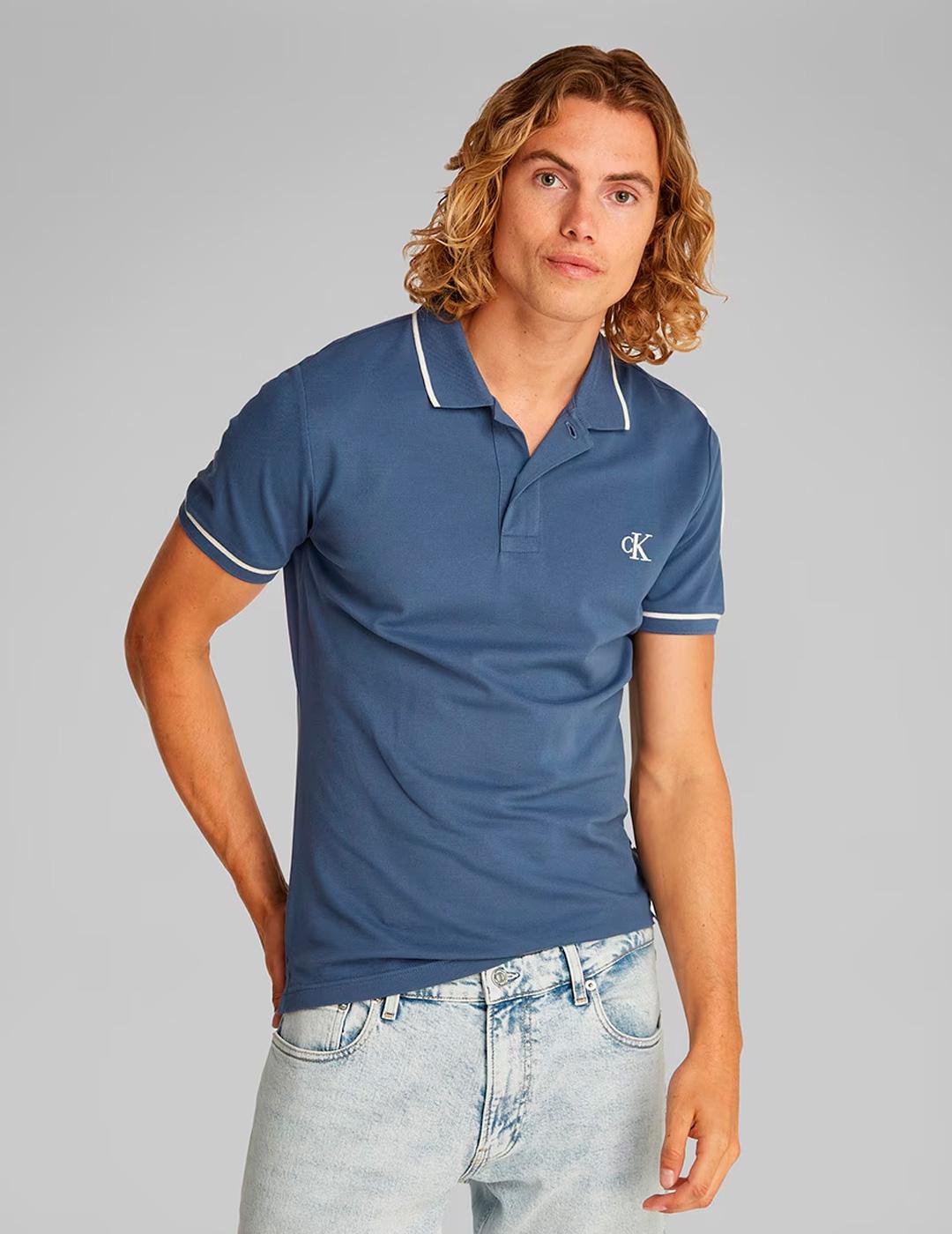 Polo Calvin Klein 'Tippin' Azúl Índigo Hombre