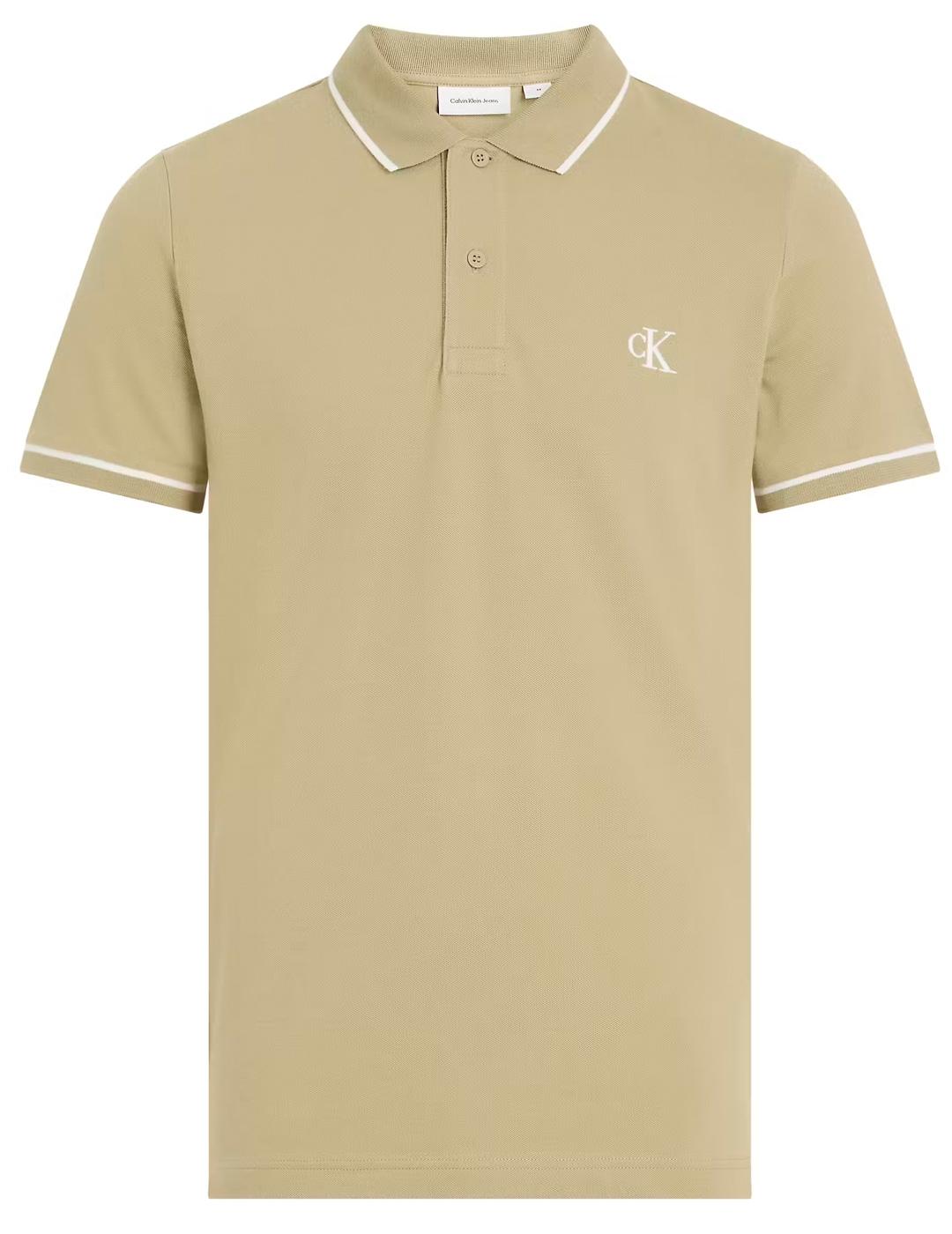 Polo Calvin Klein 'Tippin' Beige Hombre
