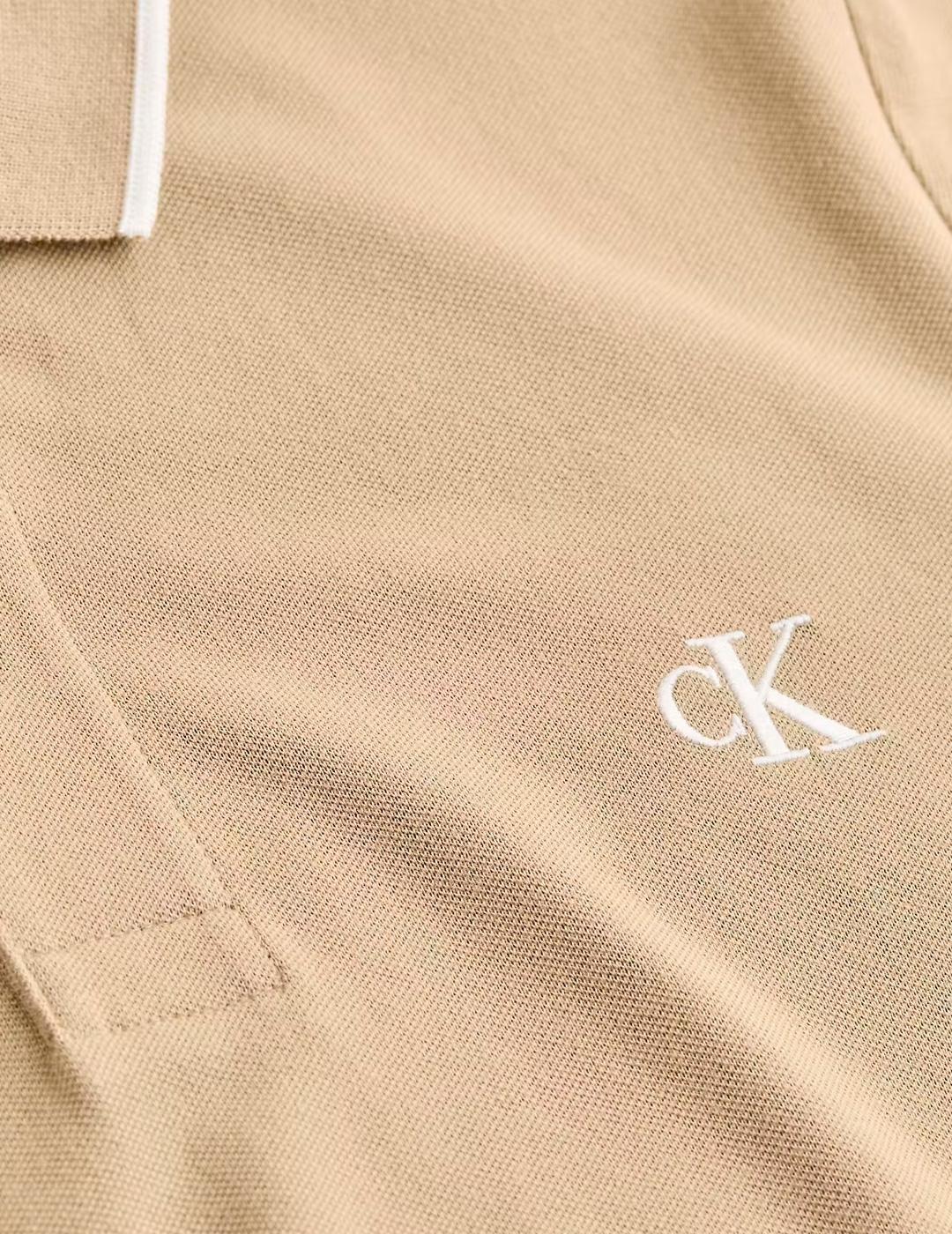 Polo Calvin Klein 'Tippin' Beige Hombre