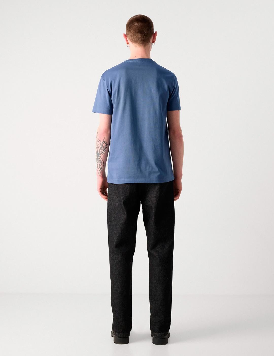 Camiseta Calvin Klein 'Brush Stroke' Azul Índigo Hombre