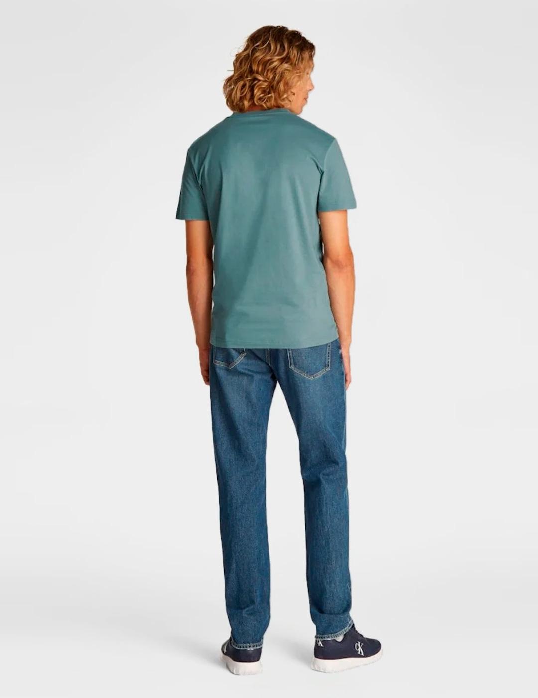 Camiseta Calvin Klein 'Brush Stroke' Verde Agua Hombre