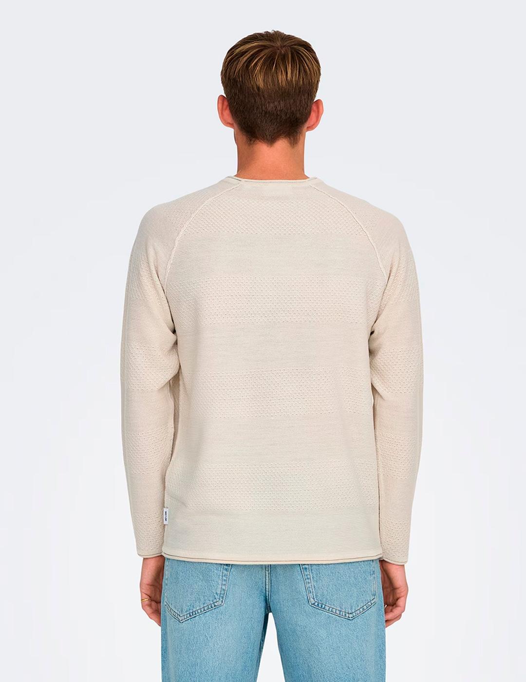 Jersey Only & Sons APOLLO crudo para hombre