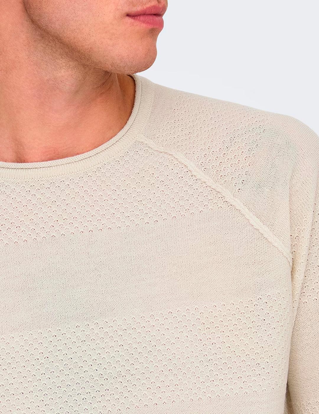 Jersey Only & Sons APOLLO crudo para hombre